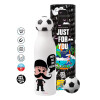 Soccer Metal mug thermos, double wall, 550ml