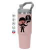 Pink color, 890ml (30oz) stainless Steel Tumbler with Handle