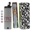 Πασχαλινή Λαμπάδα με Travel Tumbler θερμό (600ml, BPA free) & κερί αρωματικό πλακέ (30cm) (ΓΚΡΙ)