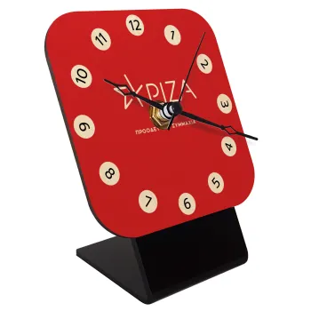 Σύριζα το νέο, Επιτραπέζιο ρολόι σε φυσικό ξύλο (10cm)