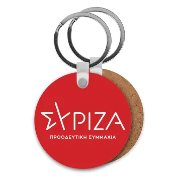 Σύριζα το νέο, Μπρελόκ Ξύλινο στρογγυλό MDF Φ5cm