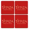 ΣΕΤ x4 Σουβέρ ξύλινα τετράγωνα plywood (9cm)