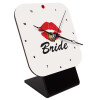 Bride kiss, Επιτραπέζιο ρολόι ξύλινο με δείκτες (10cm)