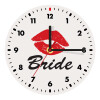 Bride kiss, Wooden wall clock (20cm)