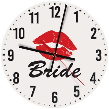 Bride kiss, Ρολόι τοίχου ξύλινο (30cm)