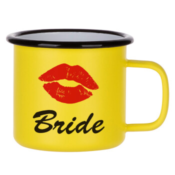 Bride kiss, Κούπα Μεταλλική εμαγιέ ΜΑΤ Κίτρινη 360ml