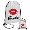 Bride kiss, Τσάντα πουγκί με μαύρα κορδόνια 45χ35cm (1 τεμάχιο)