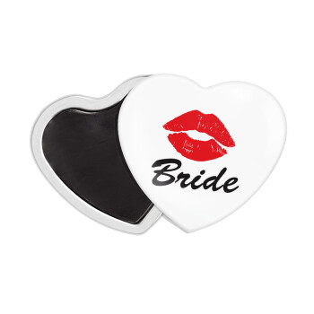Bride kiss, Μαγνητάκι καρδιά (57x52mm)