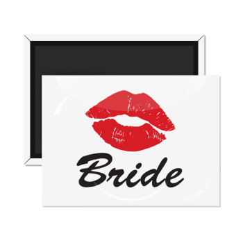 Bride kiss, Ορθογώνιο μαγνητάκι ψυγείου διάστασης 9x6cm