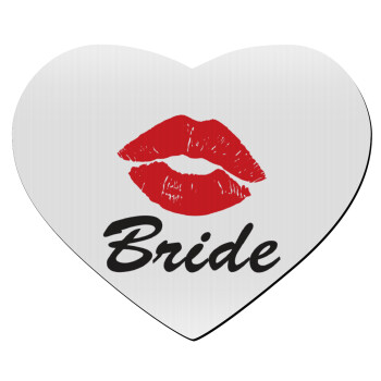Bride kiss, Mousepad καρδιά 23x20cm