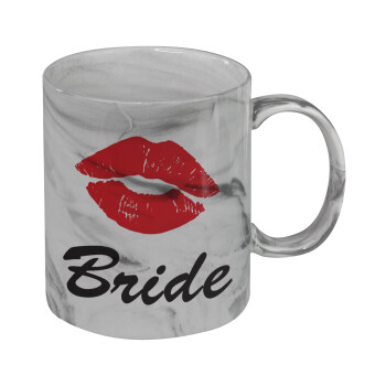 Bride kiss, Mug ceramic marble style, 330ml
