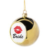 Golden Christmas tree ball ornament 8cm