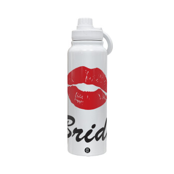Bride kiss, 1L Stainless Steel Thermal Bottle with Phone Holder & Double Wall Insulation