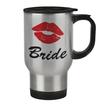 Bride kiss, Κούπα ταξιδιού ανοξείδωτη με καπάκι, διπλού τοιχώματος (θερμό) 450ml
