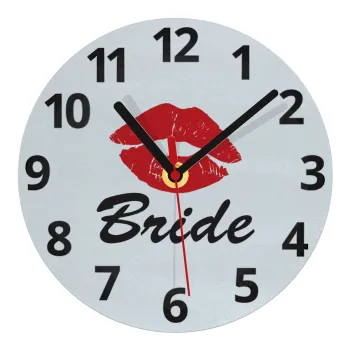 Bride kiss, Ρολόι τοίχου γυάλινο (20cm)