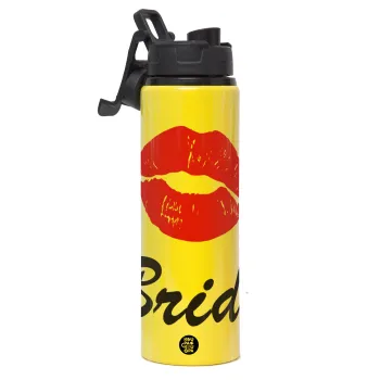 Bride kiss, Metallic water bottle with safety lid, 850ml aluminum