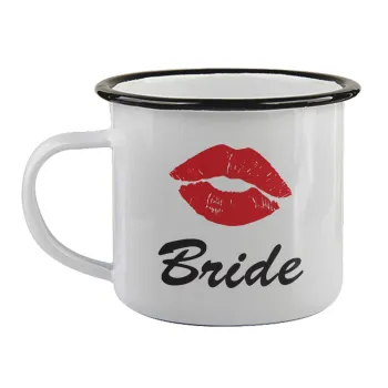 Bride kiss, Κούπα εμαγιέ με μαύρο χείλος 360ml