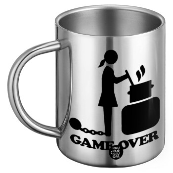 Woman Game Over, BIG Mug Stainless steel double wall (450ml)