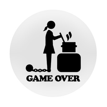 Woman Game Over, Mousepad Στρογγυλό 20cm