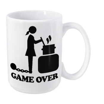Woman Game Over, Κούπα Mega, κεραμική, 450ml