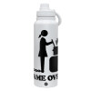 1L Stainless Steel Thermal Bottle with Phone Holder & Double Wall Insulation