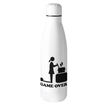 Woman Game Over, Metal mug thermos (Stainless steel), 500ml