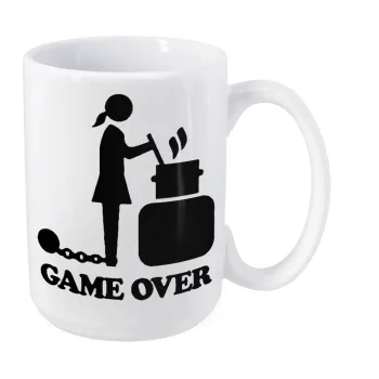 Woman Game Over, Κούπα Mega, κεραμική, 450ml