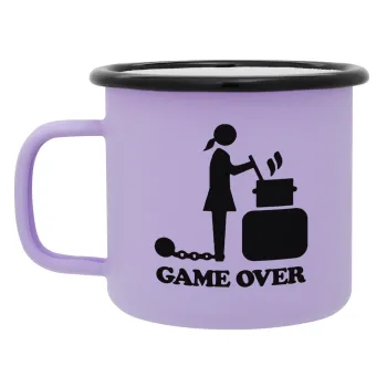 Woman Game Over, Κούπα Μεταλλική εμαγιέ ΜΑΤ Light Pastel Purple 360ml