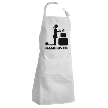 Woman Game Over, Ποδιά Σεφ Ολόσωμη Ενήλικων (με ρυθμιστικά και 2 τσέπες)