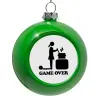 Green Christmas tree ornament bauble 8cm