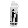 1L Stainless Steel Thermal Bottle with Phone Holder & Double Wall Insulation