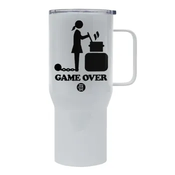 Woman Game Over, Mega Stainless steel Tumbler with lid, double wall 750L