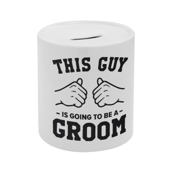 This Guy is going to be a GROOM, Κουμπαράς πορσελάνης με τάπα