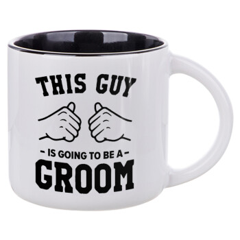 This Guy is going to be a GROOM, Κούπα κεραμική 400ml Λευκή/Μαύρη