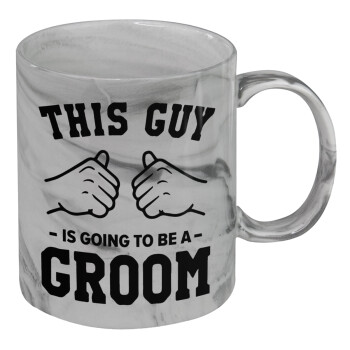 This Guy is going to be a GROOM, Mug ceramic marble style, 330ml