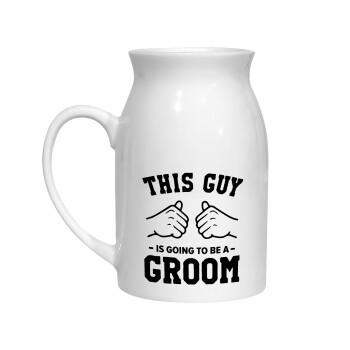 This Guy is going to be a GROOM, Milk Jug (450ml) (1pcs)