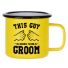 Metallic enamel MATT Yellow cup 360ml