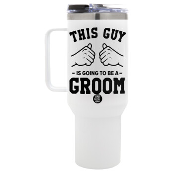 This Guy is going to be a GROOM, Mega Stainless steel Tumbler with lid, double wall 1,2L