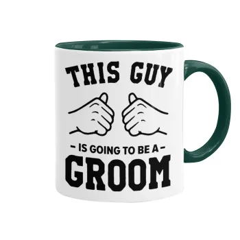 This Guy is going to be a GROOM, Κούπα χρωματιστή πράσινη, κεραμική, 330ml