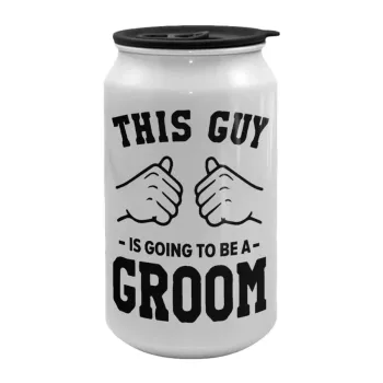 This Guy is going to be a GROOM, Κούπα ταξιδιού μεταλλική με καπάκι (tin-can) 500ml