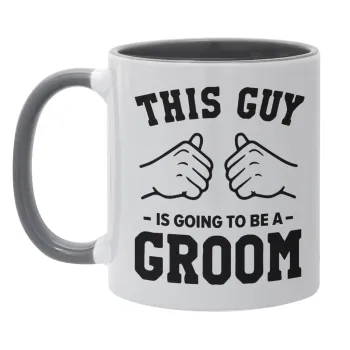 This Guy is going to be a GROOM, Κούπα χρωματιστή γκρι, κεραμική, 330ml