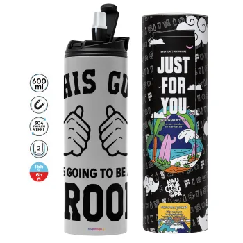 This Guy is going to be a GROOM, Tumbler stainless steel GREY 600ml