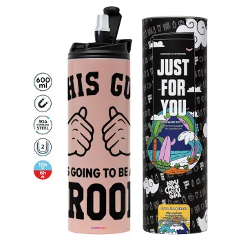 This Guy is going to be a GROOM, Tumbler stainless steel PINK 600ml