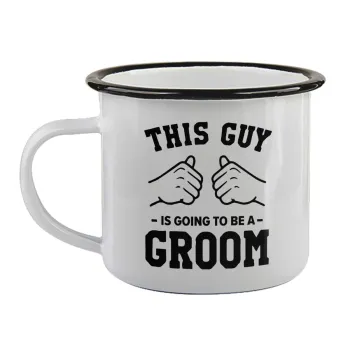 This Guy is going to be a GROOM, Κούπα εμαγιέ με μαύρο χείλος 360ml