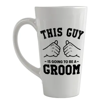 This Guy is going to be a GROOM, Κούπα κωνική Latte Μεγάλη, κεραμική, 450ml