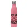 Metal mug thermos Pink Mat (Stainless steel), double wall, 500ml