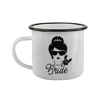 Bride hands, Κούπα εμαγιέ με μαύρο χείλος 360ml