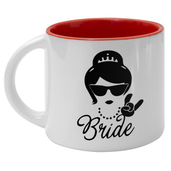 Bride hands, Κούπα κεραμική 400ml Λευκή/Κόκκινη