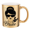 Bride hands, Mug ceramic, gold mirror, 330ml