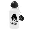 Metal water bottle, White, aluminum 500ml